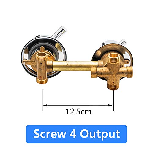 CCWDRZ Set de ducha-2/3/4/5 Formas Salida de Agua Tornillo Rosca Centro Distancia 10cm 12.5cm Válvula de Mezcla Latón Baño Ducha Mezclador Grifo Grifo de Cabina 4 Salidas 12.5cm-C