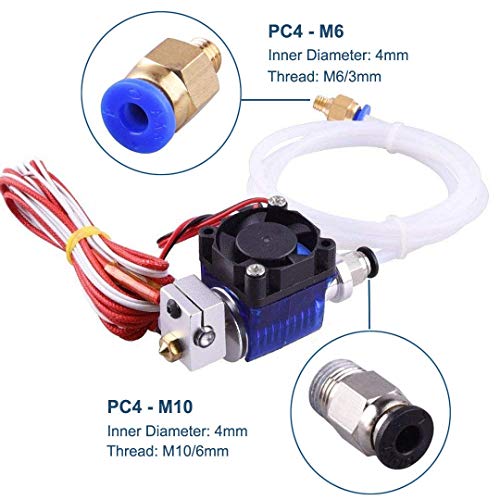 CESFONJER Tubo de teflón 3D para boquilla, 8 metro PTFE 1,75 mm filamento ID 2mm OD 4 mm TL-Feeder Hotend para reprap Rostock Bowden extruder + Cortador De Tubo