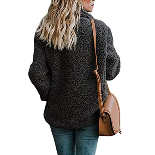 Chaqueta De Invierno para Mujer Casual Abrigo de Lana Outwear Parka Cardigan Slim Coat Overcoat Invierno Abrigo de Algodón Collar de Vuelta riou