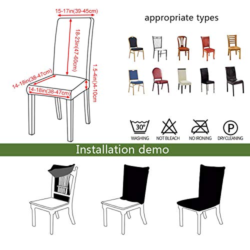 Cheryl Norri GeoModern Presidente Cubiertas Impresas elástico para cenar Cubre alojamiento Fundas Spandex para la Boda Banquetes Oficina para Sillas, Color 7, Tamaño Universal