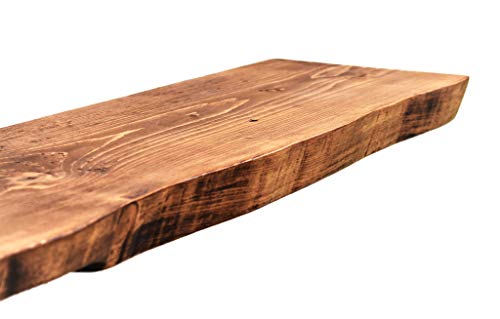 Chill House Floating Shelves Waney/Live Edge - Estante Flotante rústico, Pino Acabado Antiguo, 100 cm