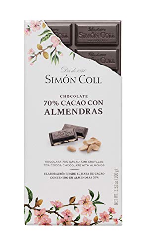 Chocolates Simón Coll Chocolate 100G. 70% Almendra Sc 12 Unidades 1200 g