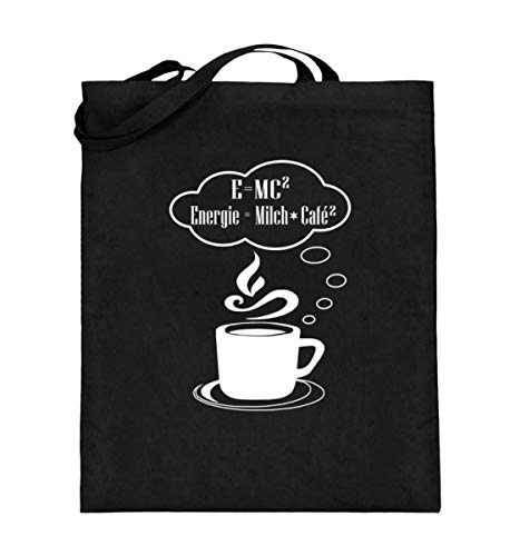 Chorchester - Bolsa de yute para fans del café, con asas largas, color Negro, talla 38cm-42cm