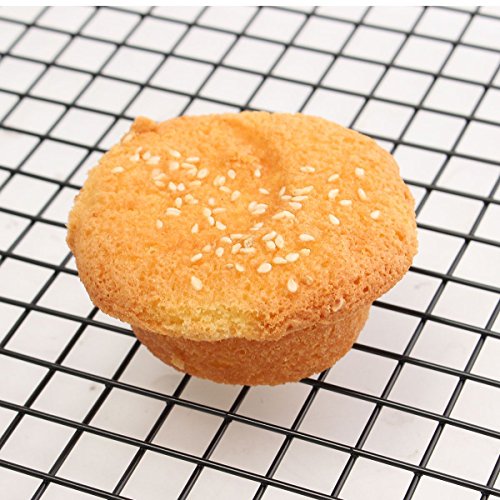 Cikuso 1 Pieza de Estante de enfriamiento Antiadherente de Acero Carbono Rejilla de enfriamiento Bandeja de Hornear para Bizcocho Galleta Pie Pan Tarta