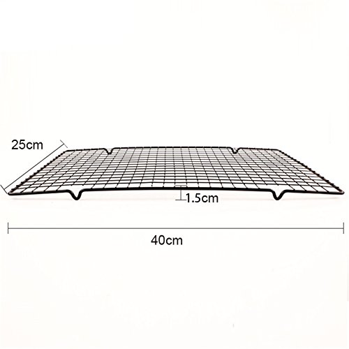 Cikuso 1 Pieza de Estante de enfriamiento Antiadherente de Acero Carbono Rejilla de enfriamiento Bandeja de Hornear para Bizcocho Galleta Pie Pan Tarta