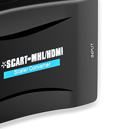 Cikuso Scart a HDMI 1080p 60Hz Adaptador SCART Enchufe y USA Caja conversor analogica a Digital Adaptador Scart HDMI de Audio Video Soporte PAL/NTSC / SECAM para PS4 / PS3 / TV/DVD