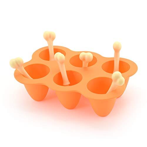 CKB Ltd® Patas de pollo frito molde de silicona de repostería para Pop de la novedad divertido molde – hace 6 cakepops con palos para piruleta en forma de hueso