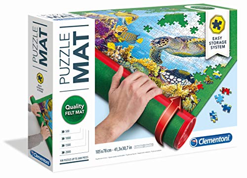 Clementoni-30229 Tapete para Puzzles Color Verde, 3 (1)