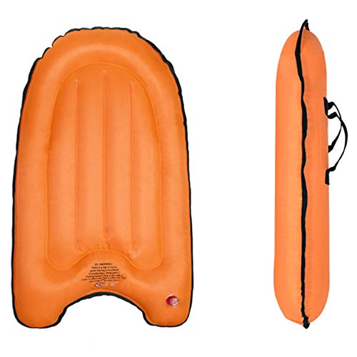 CNCBT Tablas de Bodyboard Tabla de Surf Inflable Tablas de Bodyboard Suaves con Tabla de Bodyboard Inflable Tablas de Surf para Piscina portátiles para Surf en la Playa Natación,Naranja