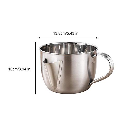 Cocina Alimentos coladores, Inicio de cocina utensilios de cocina 1000ML multi-uso de acero inoxidable salsa sopa de aceite Grasa separador de grasas engrasador Filtro recipiente colador