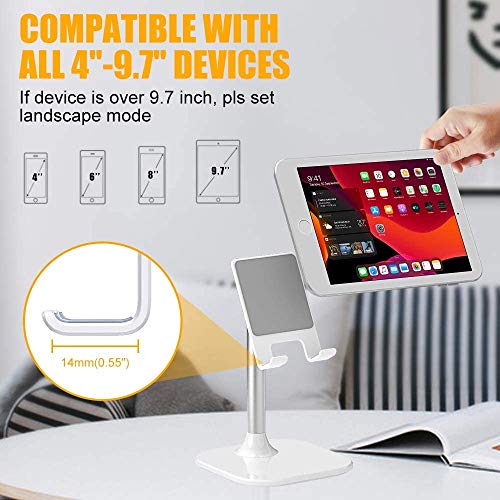 Cocoda Soporte Tablet, Portátil Soporte iPad con Ajustable Altura y Angulo, Soporte Movil Mesa Compatible con iPhone, Samsung, Huawei, iPad Mini, Tablet, Videollamada, Escritorio