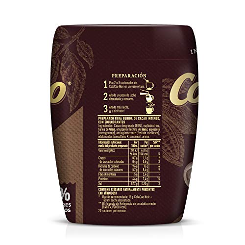 ColaCao Noir: Intenso sabor y 0% azúcares añadidos - 300g