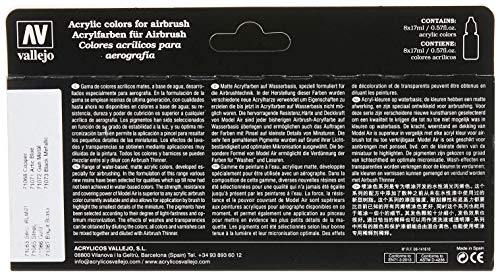 Colores Vallejo Model Air básicos para Air Brush - Surtido de Colores (paquete de 8)