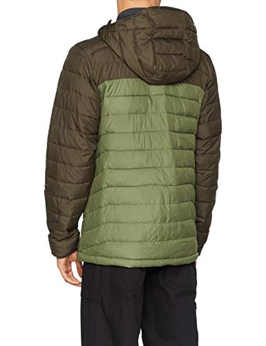 Columbia Powder Lite Hooded Anorak con Capucha, Hombre, Verde (Mosstone, Peatmoss), M