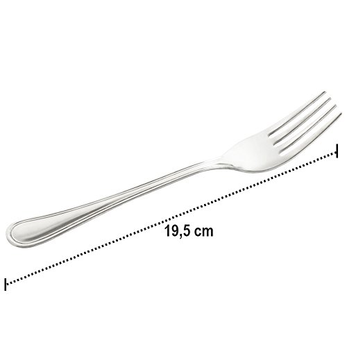 COM-FOUR® juego de cubiertos de 60 piezas de acero inoxidable con tenedor, cuchillo de mesa, cuchara, tenedor para pastel y cucharadita - cubiertos para 12 personas