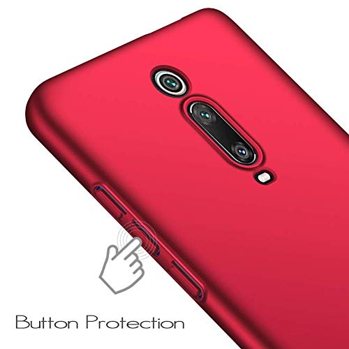 cookaR Mate Funda Xiaomi Xiaomi Mi 9T/9T Pro, [Ultra-Delgado] Anti-Rasguño y Anti-Huella Protectora Caso Plástico Duro Cover Carcasa para Xiaomi Mi 9T/9T Pro Smartphone, Rojo