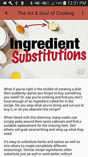 Cooking Ingredient Options