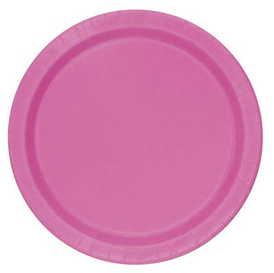 Coordinado de un solo color de papel fucsia para fiestas y eventos. Productos reciclables y ecológicos en pulpa de celulosa - Kit n° 1 Cdc - (20 platos de 20 cm, 14 vasos, 50 servilletas)