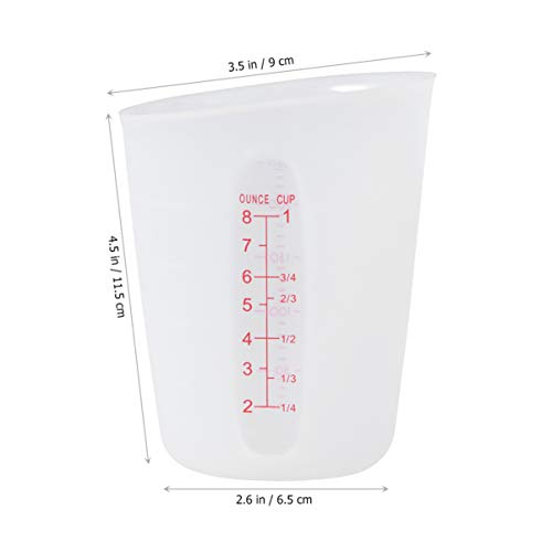 Copa medidora de silicona SUPVOX vasos graduados visibles tazas de escala precisa para moldes de fundición epoxi mezcla (250 ml)