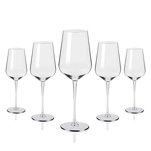 Copas de Vino, Juego de 2 Copas de Vino Tinto（Capacidad: 50.5 cl）， Copas de Vino Blanco con un Tallo Largo para una cumpleaños, Aniversarios, Navidad 505ML