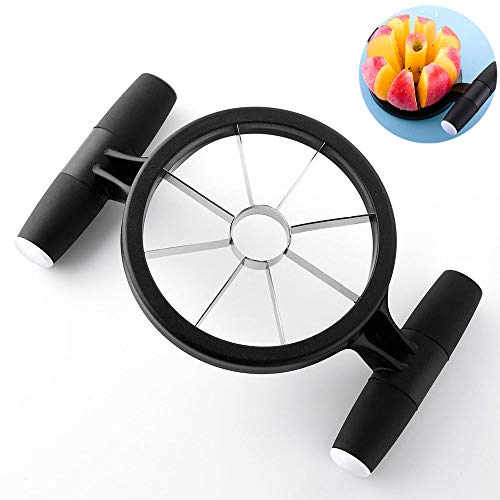 Cortador de Manzana, acero inoxidable pelador de manzanas con 8 afilaron la lámina serrada, Apple Slicer, Ergonómico Anti-Deslizamiento Manija de Agarre