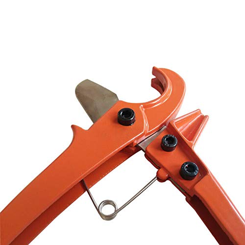 Cortador de tuberías de plástico SENRISE de 30 mm, cortador de tuberías de PVC, herramientas de plomería para cortar O.D. Mangueras de plástico PEX, PVC y PPR, rojo