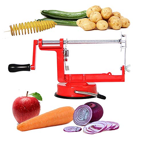 Cortador manual de acero inoxidable para patatas y verduras, en espiral, frutas, frutas, frutas, frutas, mandolina de hoja francesa, manzana, herramienta de cocina, máquina de cocina, veg