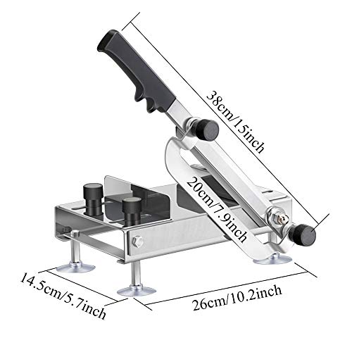 Cortador manual de carne congelada de Baoshishan de acero inoxidable para rebanar fino turrón de tocino de ternera Spam Hot Pot Shabu Uso doméstico