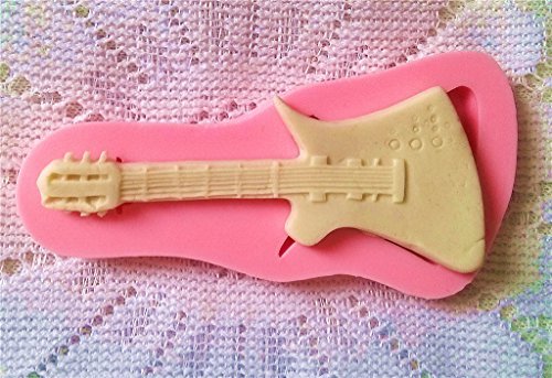 Cosanter La Mini Guitarra de DIY Formó los Instrumentos Musicales Moldea los Moldes del Hielo del Molde del Silicón Molde de la Torta del Molde