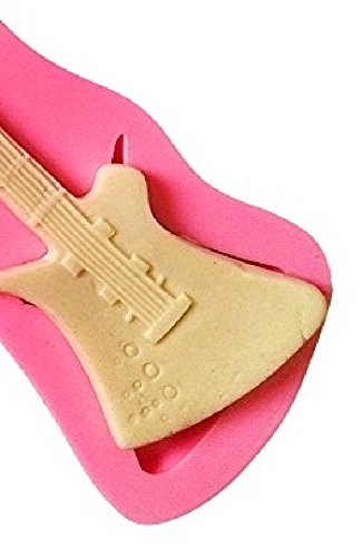 Cosanter La Mini Guitarra de DIY Formó los Instrumentos Musicales Moldea los Moldes del Hielo del Molde del Silicón Molde de la Torta del Molde