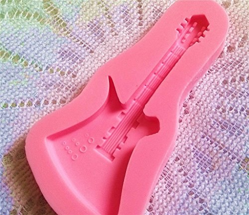 Cosanter La Mini Guitarra de DIY Formó los Instrumentos Musicales Moldea los Moldes del Hielo del Molde del Silicón Molde de la Torta del Molde