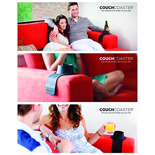 CouchCoaster - el posavasos definitivo de bebidas para su sofá, Gris acero