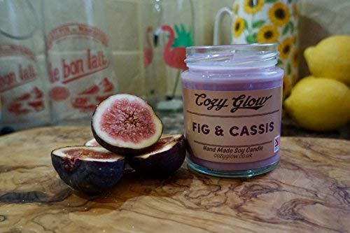 Cozy Glow higo y Cassis 6,5 oz – vela de soja con aroma