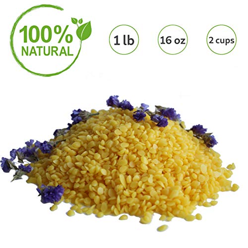 Cozyours Cera de Abeja Amarilla en Perlas/Pellets (453 g.), Natural, Orgánica, Pura, para Manualidades y Cosméticos