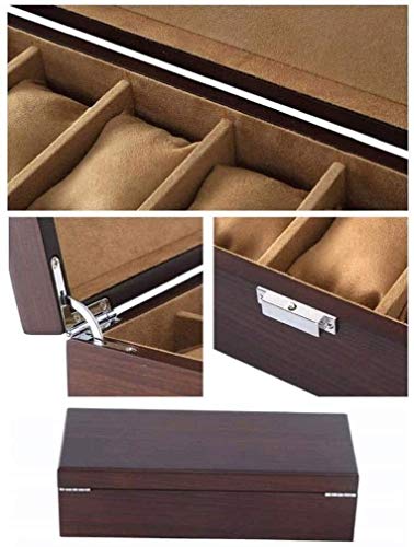 CPXUP-110 Caja de Reloj Box-Caja de Reloj de joyería for Hombres con Placa Radiante de Madera del Reloj Organizador del almacenaje de la Caja de visualización, for el cumpleaños, Boda, Navidad y