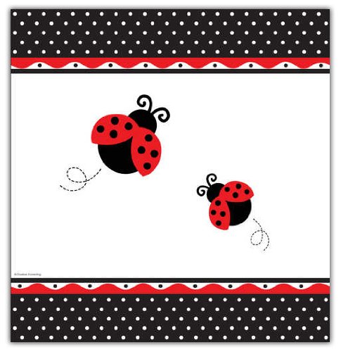 Creativas Conversión Ladybug Fancy plástico Mantel, Rectángulo 54 x 108 "
