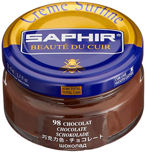 Crème Surfine, de la marca Saphir, para abrillantar zapatos, 50 ml Marrón chocolate