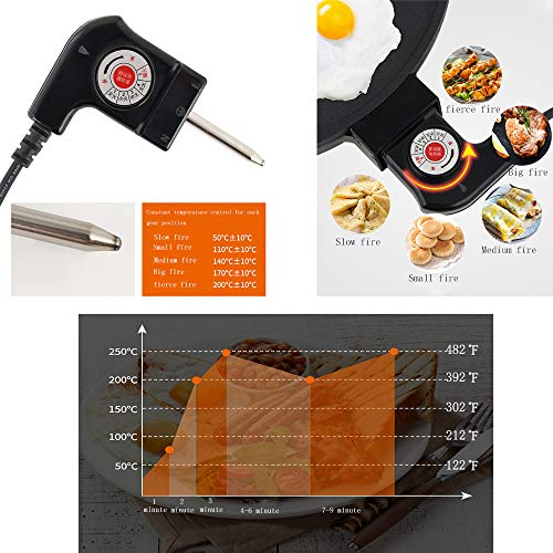 Creperas Electricas, Multifunción, 30 Mm De Diámetro, Unilateral, 220V-240V, 800 Vatios, Olla De Revestimiento Antiadherente,Black