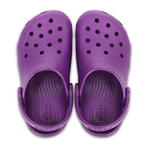 Crocs Classic Clog Kids Roomy fit Zuecos Unisex niños, Morado (Amethyst), 34/35 EU