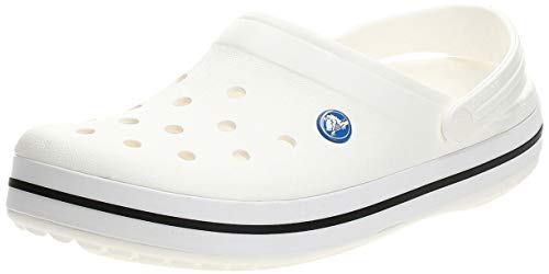 Crocs Crocband U, Zuecos Unisex Adulto, Blanco (White), 38-39 EU