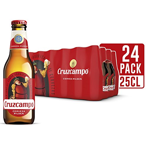 Cruzcampo Cerveza Pilsen - Caja de 24 Botellas x 250 ml - Total: 6 L