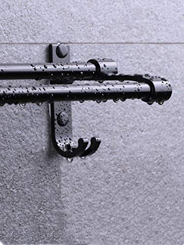 Cuarto de baño 304 acero inoxidable cepillado toalleros de pared rieles bastidores de doble uso barra simple toallero de ducha-80,5 cm_Ponche