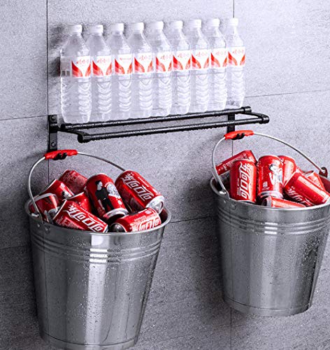 Cuarto de baño 304 acero inoxidable cepillado toalleros de pared rieles bastidores de doble uso barra simple toallero de ducha-80,5 cm_Ponche
