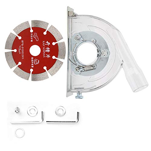 Cubierta de molienda, accesorios de amoladora angular, colector de cubierta de polvo, campana de corte de amoladora B-110A + 125 piezas de hardware de disco ranurado, práctico de usar