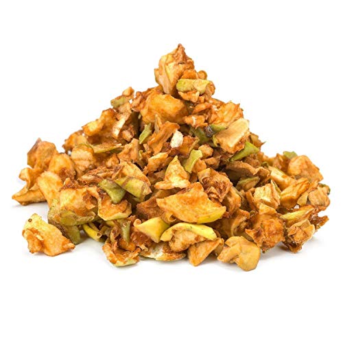 Cubos de manzana secos sin pelar ecológicos 1 kg para muesli y té de manzana turco, Fairtrade Comercio Justo, deshidratadas crudos orgánicos naturales, sin azúcar y azufre adicionada añadido 1000g