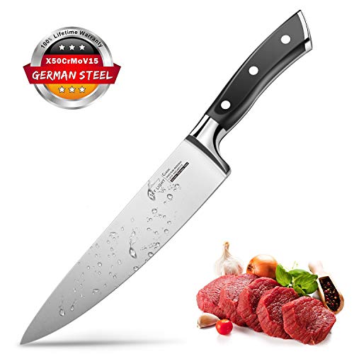 Cuchillos de Cocina Cuchillo Profesional de Cocinero 20cm, Skylight Cuchillos Chef Acero Inoxidable de Alemania con Mango Ergonómico