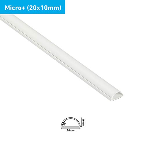 D-Line Micro+ 1M2010W | Canaletas para cables | 1 metro - Blanco