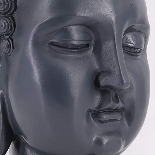 Dasmöbelwerk XXL Buda Cabeza decorativa de figura Feng Shui resistente a la intemperie frostfrei Jardín Figura en gris sin punta