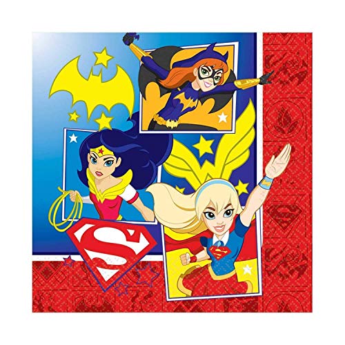 DC Super Hero Girls Party Supplies Decoración de vajilla de cumpleaños para niños DC Comics Party Pack 16 - Super Girls Globos Plate Cup Servilleta Cubierta de Mesa