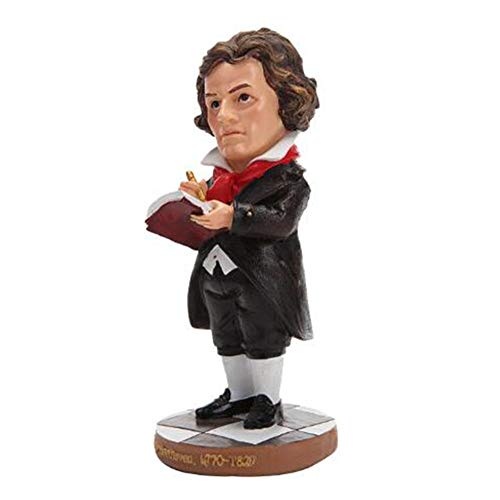 DDCYY Estatua del Personaje De La Resina, Celebridades Europeas del Mobiliario Casero, Escultura del MúSico Beethoven, para Los Ornamentos del Escritorio del Estudio (7X6.5X16.5cm)